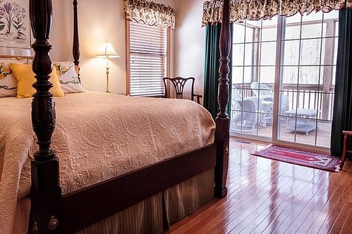 room with curtain
